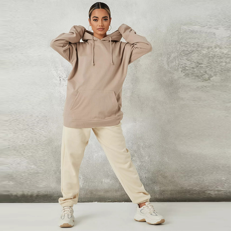 tall sand fleeceback extreme oversized basic hoodie