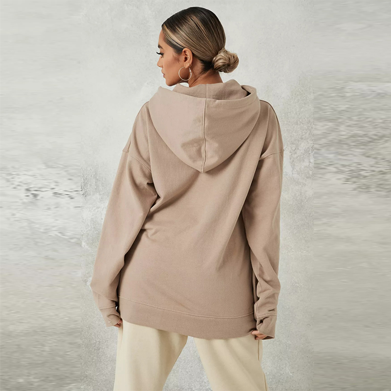 tall sand fleeceback extreme oversized basic hoodie