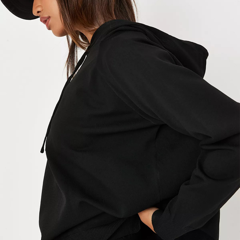 sand oversized knit hoodie