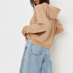 sand oversized knit hoodie