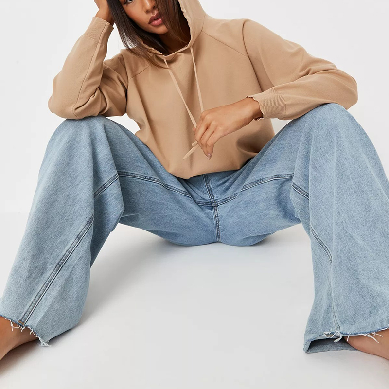 sand oversized knit hoodie