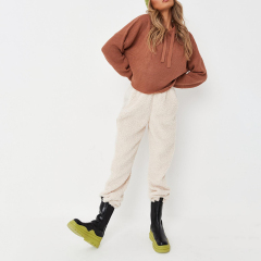 mocha chunky knit hoodie
