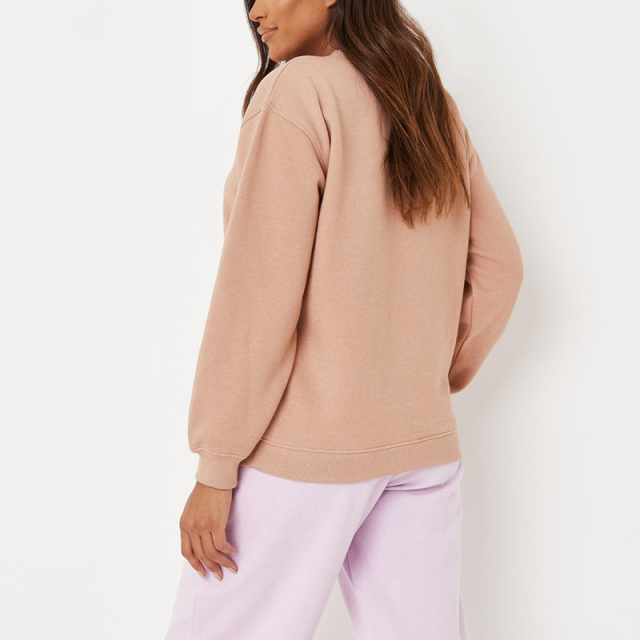 camel la circular print oversized sweatshirt