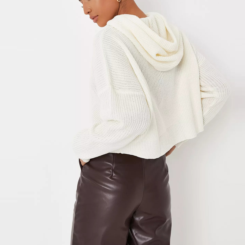 mocha chunky knit hoodie