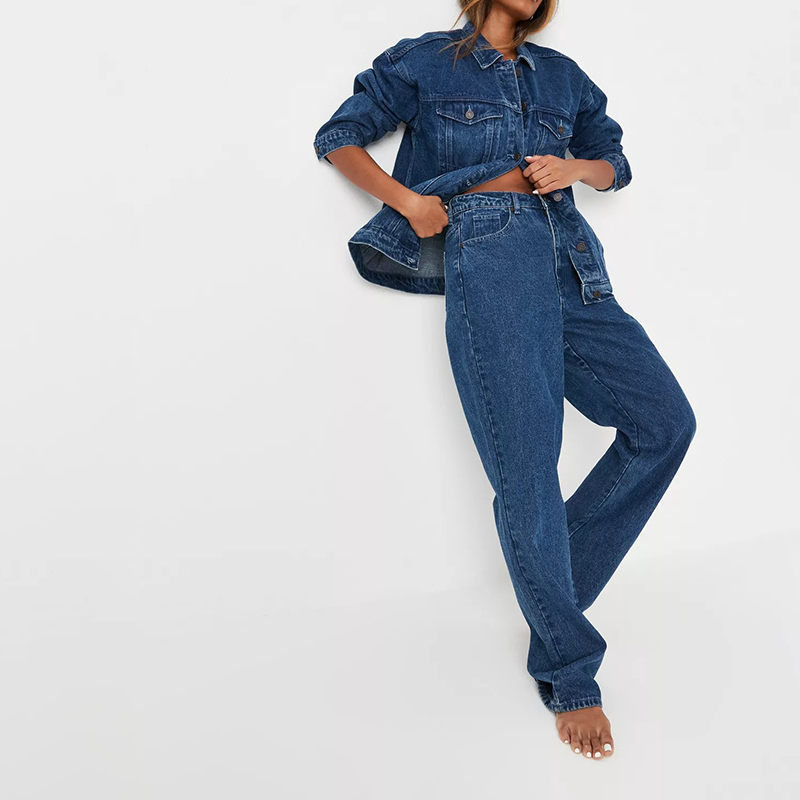 lilac co ord oversized denim jacket