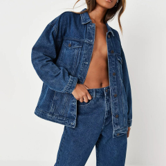 lilac co ord oversized denim jacket