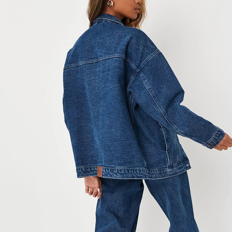 lilac co ord oversized denim jacket