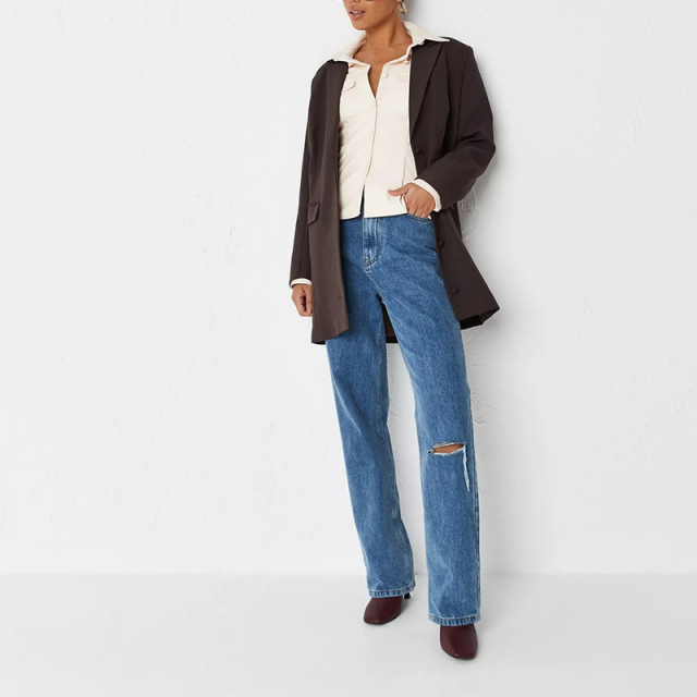 cream faux leather slim fit shirt