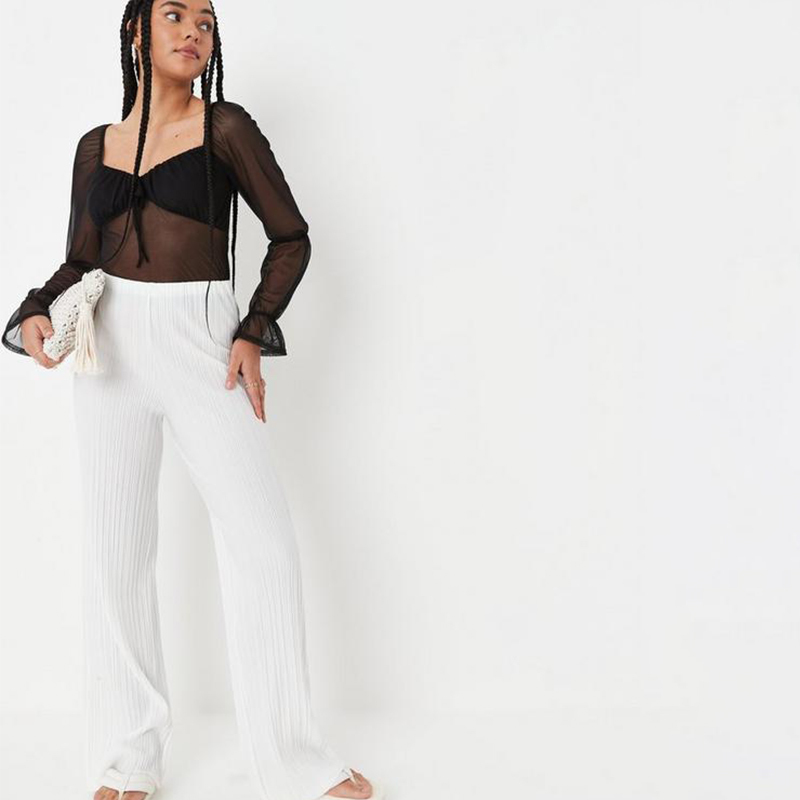 black mesh ruched front milkmaid top