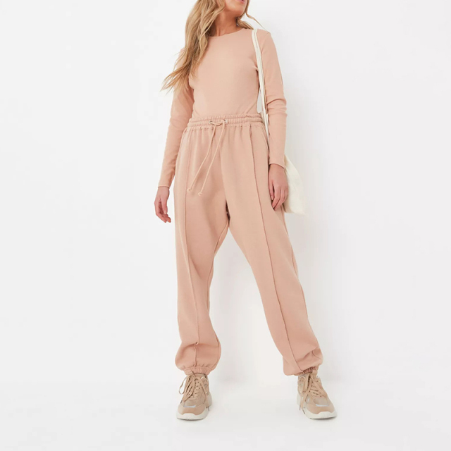 camel long sleeve rib bodysuit