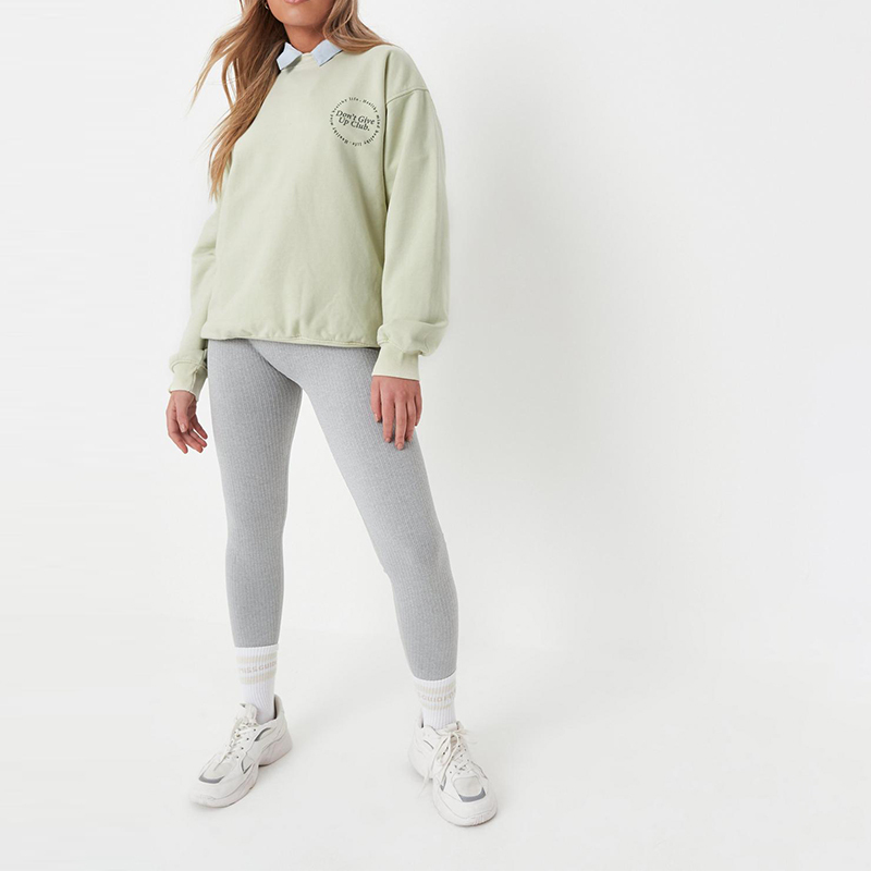 lime oversized positive slogan sweatshirt