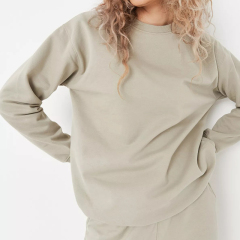 tall khaki brushed back sweatshirt