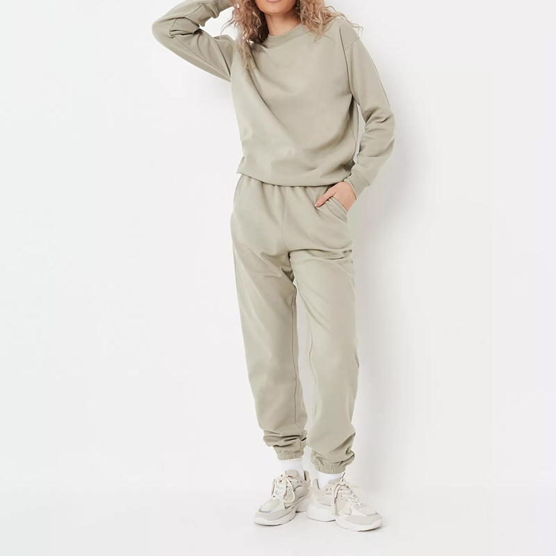 tall khaki brushed back sweatshirt