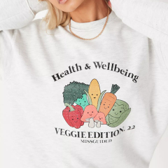 grey co ord veggie edition graphic sweatshirt