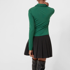box pleated skirt