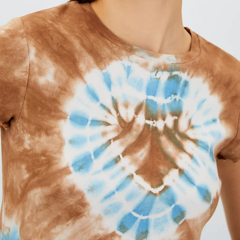 fitted print T-shirt