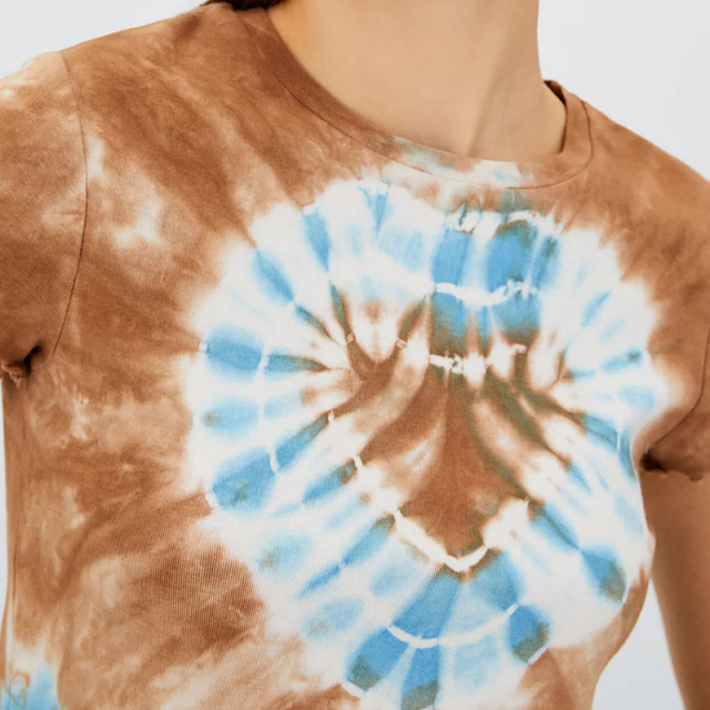 fitted print T-shirt