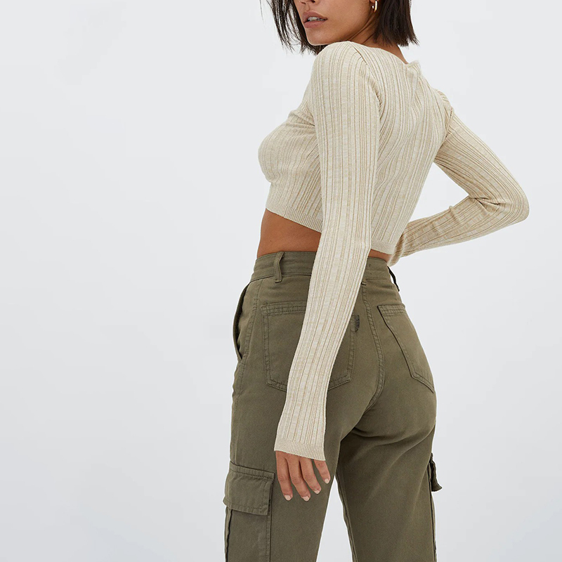 Gathered Knit Top