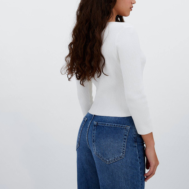 button-knit cardigan