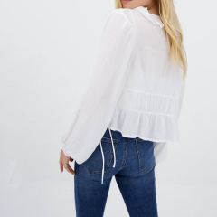 Double knotted crepe blouse