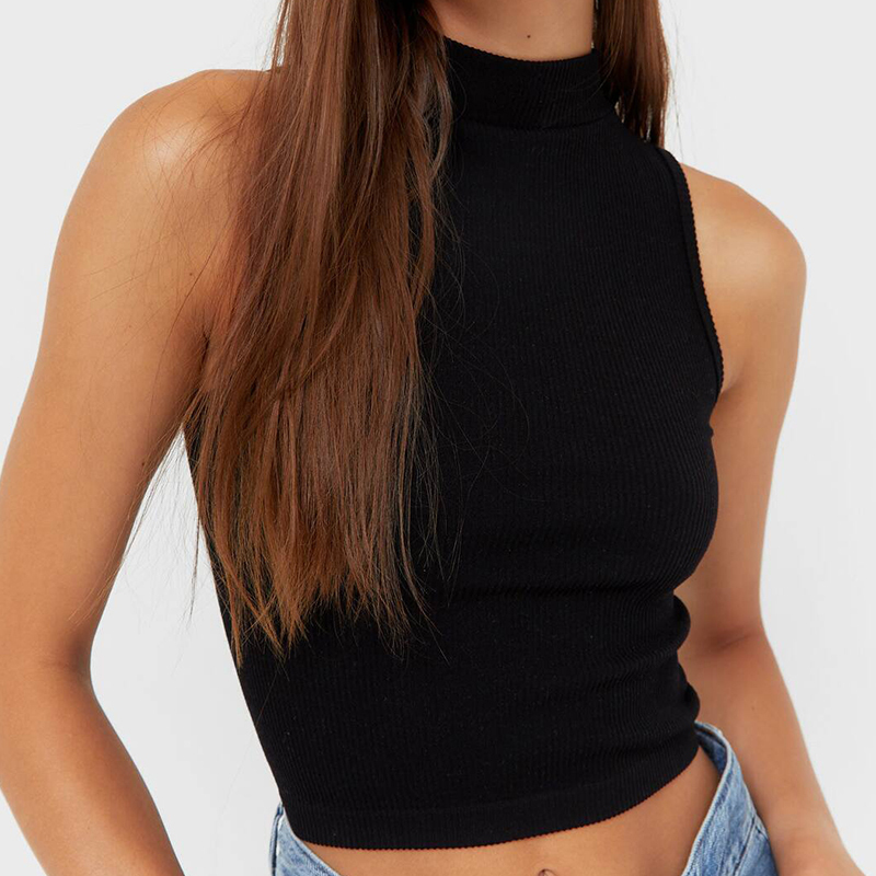 turtleneck seamless T-shirt