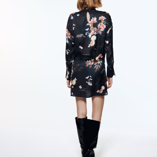 PRINTED MINI DRESS