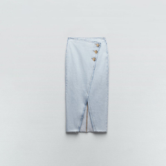 denim midi skirt