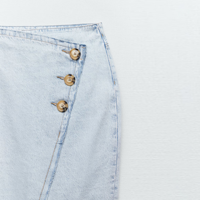 denim midi skirt