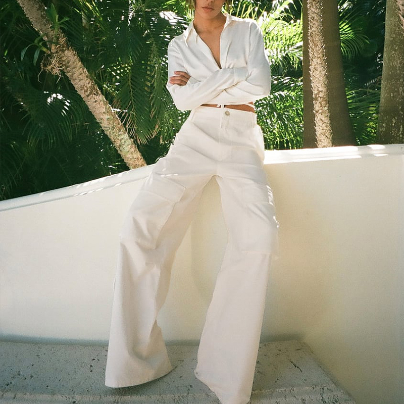 Workwear wide leg pants