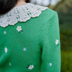 embroidered knitted sweater