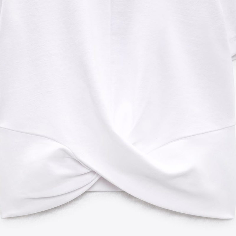 Hem Knotted T-Shirt