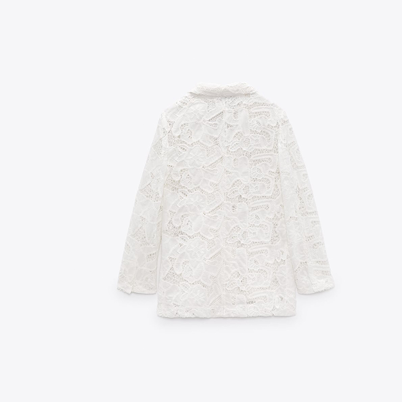cutout double-breasted blazer