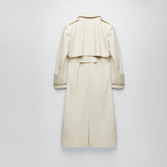 faux leather trench coat