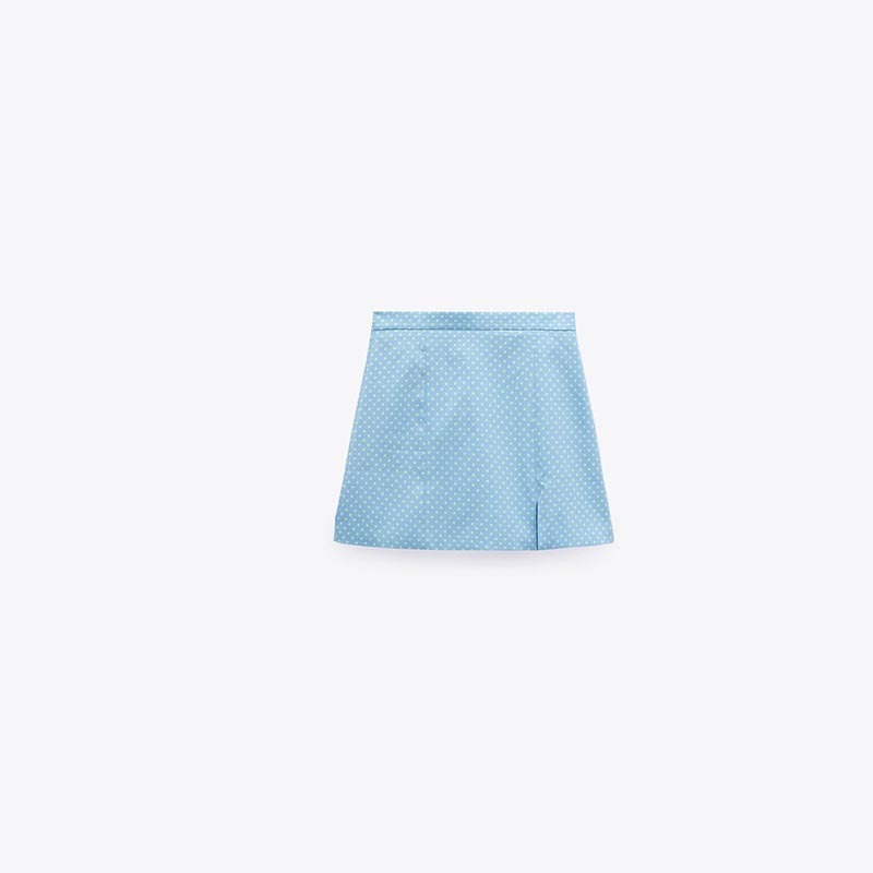 polka dot mini skirt