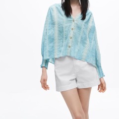 patchwork embroidered shirt