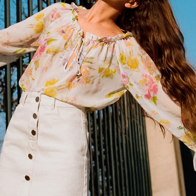 layered embellished print shirt