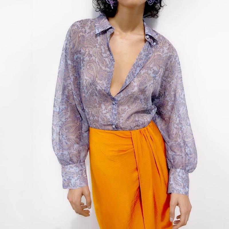 translucent printed shirt