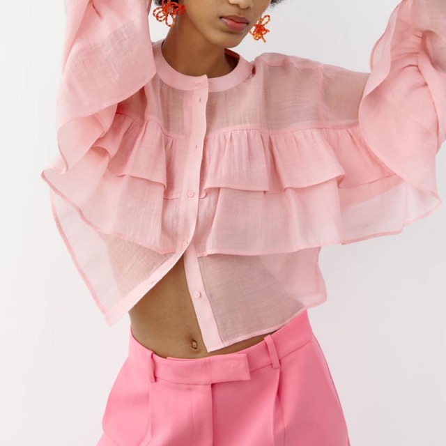 layered embellished romantic shirt