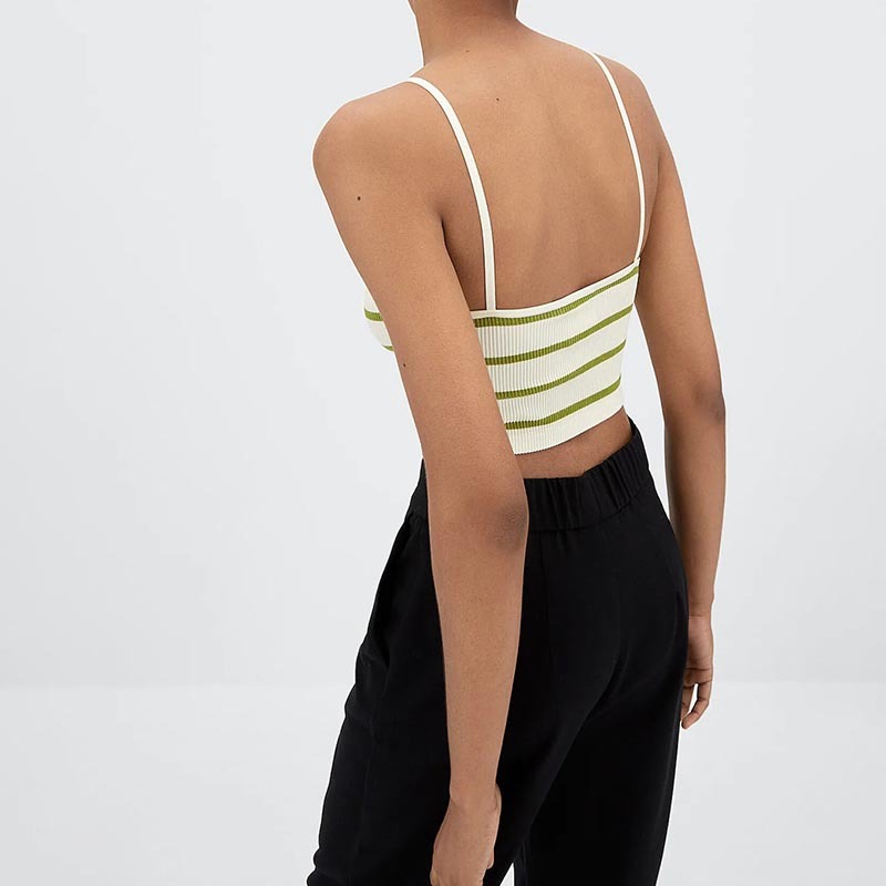 seamless cropped suspender top