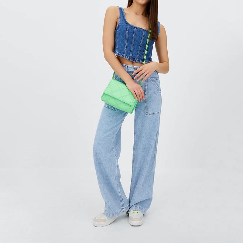 Belted Denim Top