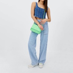 Belted Denim Top