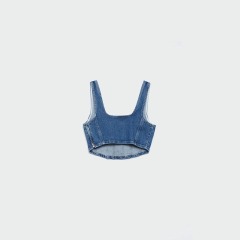 Belted Denim Top