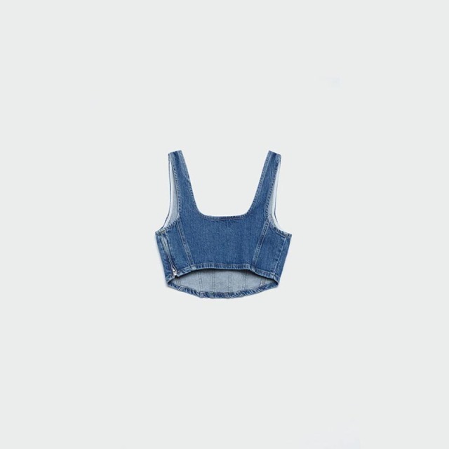Belted Denim Top