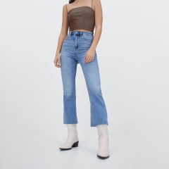 cropped flared jeans