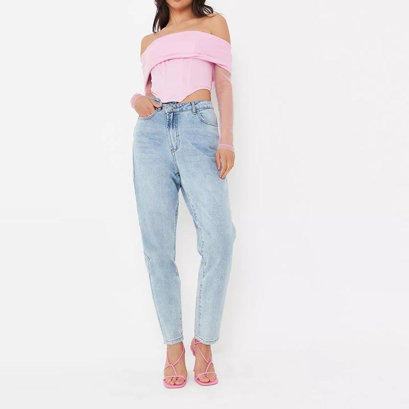 pink mesh bardot corset top