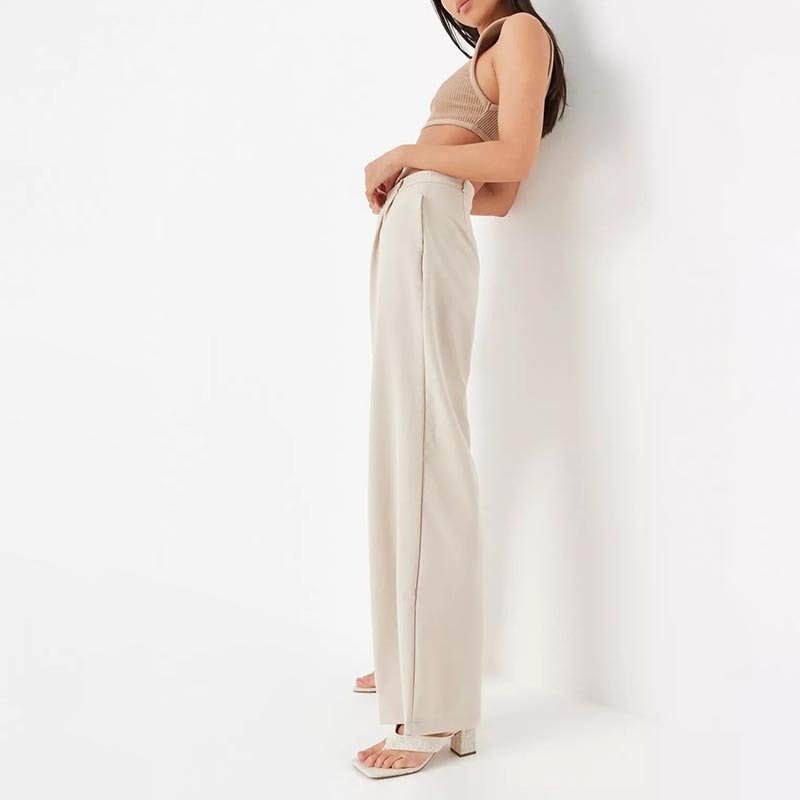stone pleat front grandad trousers