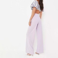 lilac co ord tailored jersey wide leg trousers