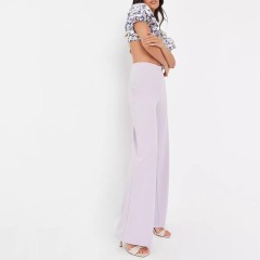 lilac co ord tailored jersey wide leg trousers