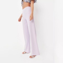 lilac co ord tailored jersey wide leg trousers
