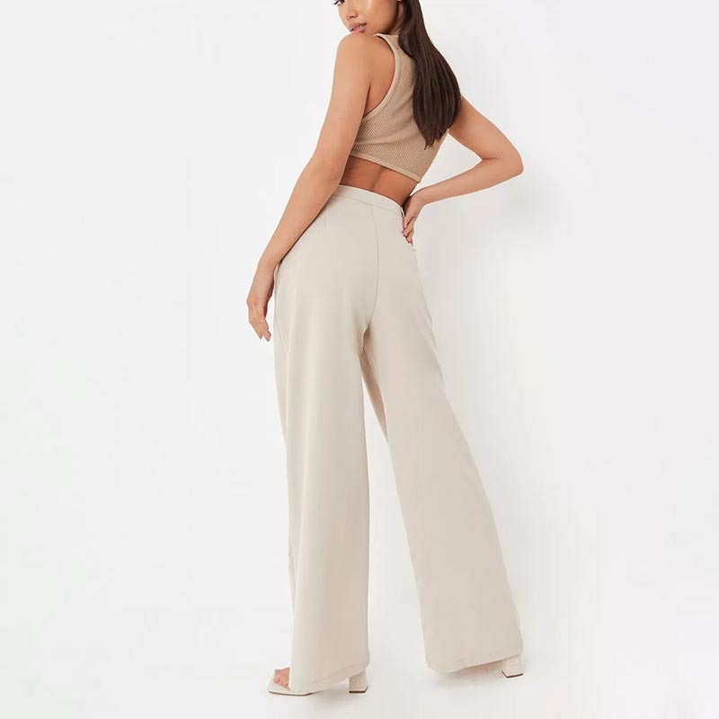 stone pleat front grandad trousers